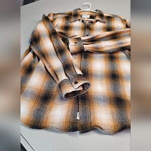 American Eagle Plaid Shirt in Warm Tones